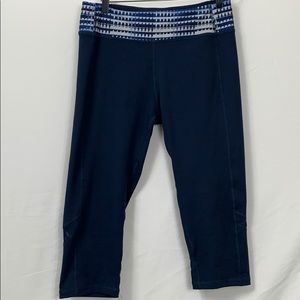 Zobha Navy blue work out leggings size Lg.